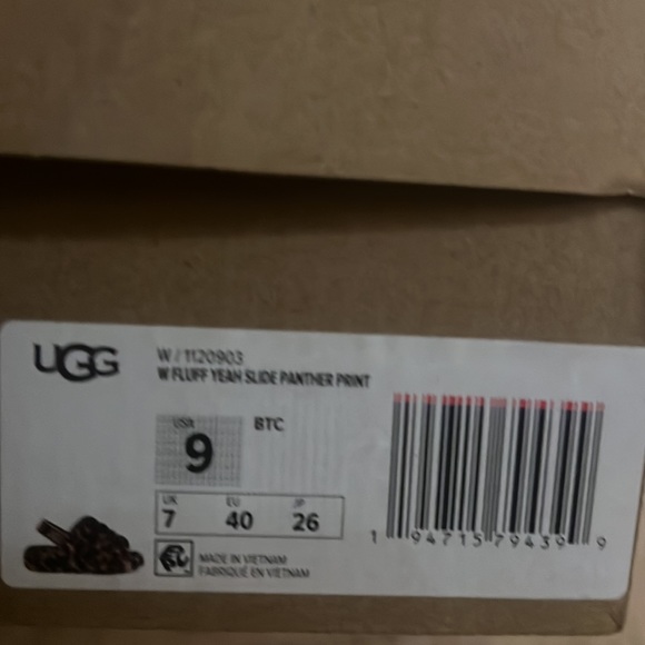 NIB UGG Fluff Yeah Slide Sheepskin Slipper size 9 authentic new with box - Picture 3 of 6
